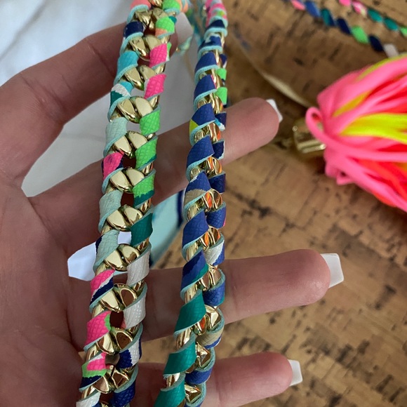 Lilly Pulitzer Oversized Tote with Pom Poms - Picture 4 of 8